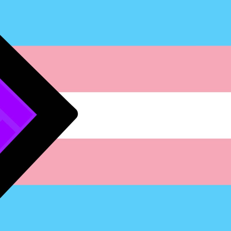 Bandera del progreso trans no binarie por Diane Rodríguez & Zack Elías